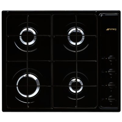 Smeg Cucina S64SN 60cm 4 Burner Gas Hob in Black